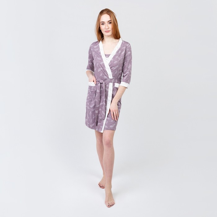 Костюм женский (халат, сорочка) «Нежность», цвет капучино, размер 42
Костюм женский (халат, сорочка) «Нежность», цвет капучино, размер 42