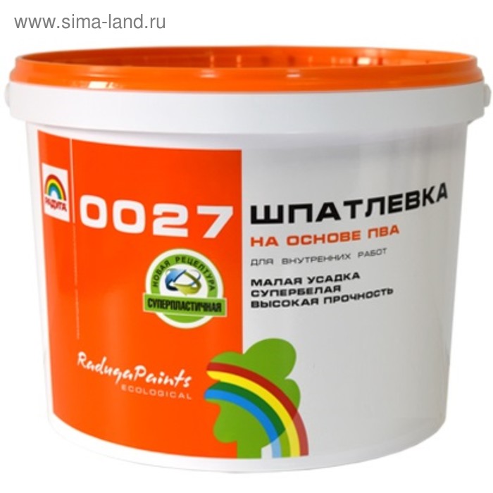 Шпатлёвка водно-дисперсионная "Радуга 0027" на основе ПВА 1,5 кг
Шпатлёвка водно-дисперсионная "Радуга 0027" на основе ПВА 1,5 кг