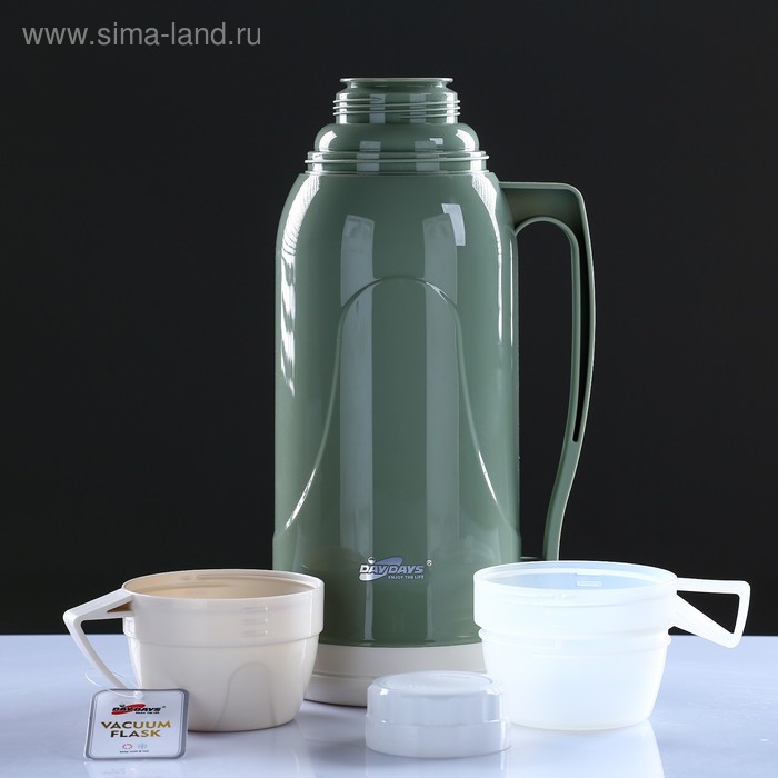 фото Термос 1.7 л, со стеклянной колбой, сохраняет тепло 14 ч, 14 х 34 см, микс take it easy