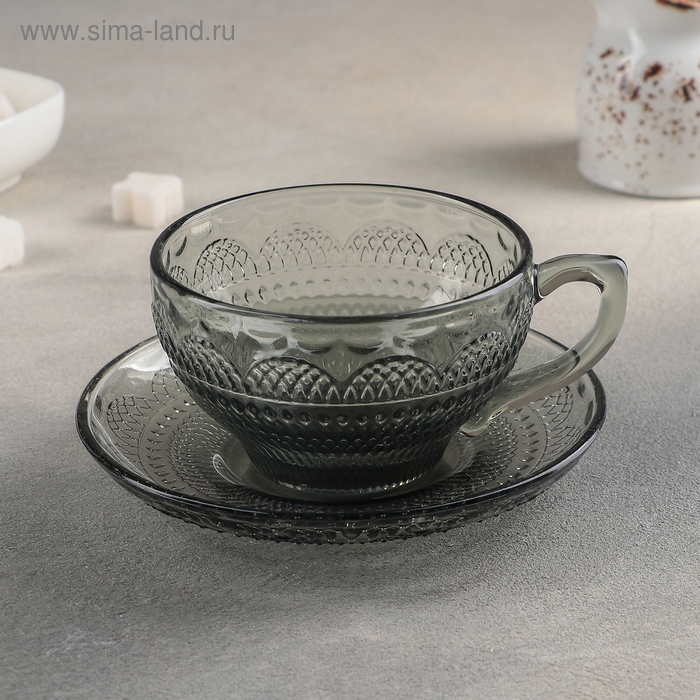 Чайная пара "Арон" 275 мл, чашка 13,5х14х14 см, блюдце 15,5х15,5 см, цвет серый
Чайная пара "Арон" 275 мл, чашка 13,5х14х14 см, блюдце 15,5х15,5 см, цвет серый