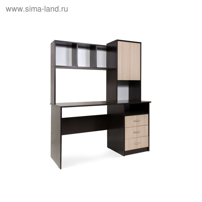 Стол компьютерный СК-9, 1340x550x1680. Венге/Дуб молочный
Стол компьютерный СК-9, 1340x550x1680. Венге/Дуб молочный