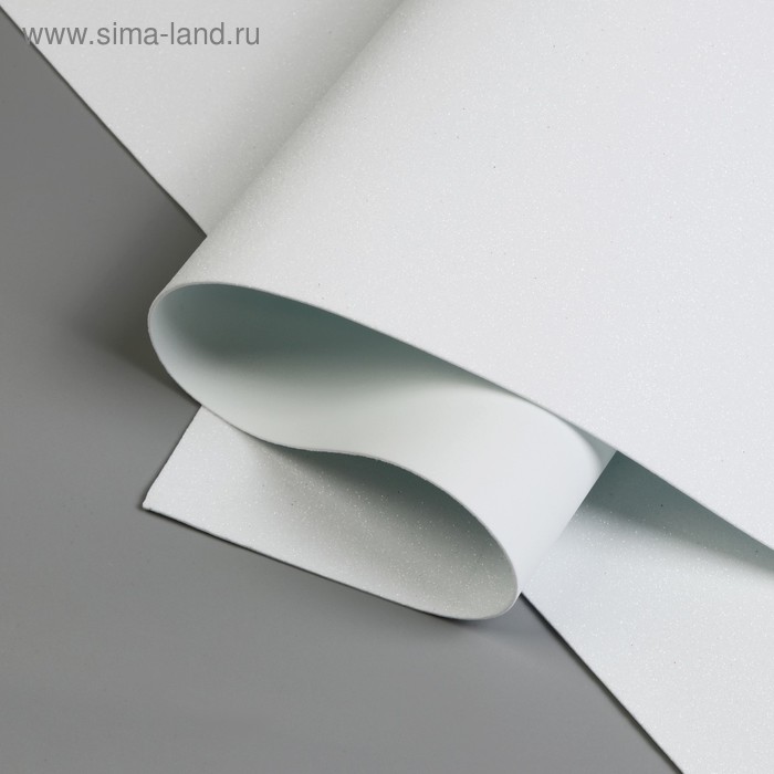 Фоамиран глиттерный 1,8 мм (Белый) 60х70 см 
Фоамиран глиттерный 1,8 мм (Белый) 60х70 см