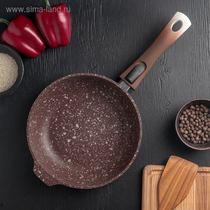 Сковорода Elite Stone, d=22 см, антипригарное покрытие, съёмная ручка
Сковорода Elite Stone, d=22 см, антипригарное покрытие, съёмная ручка