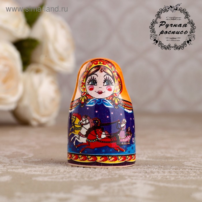 Сувенир напёрсток "Матрёшка. Русские просторы", керамика
Сувенир напёрсток "Матрёшка. Русские просторы", керамика