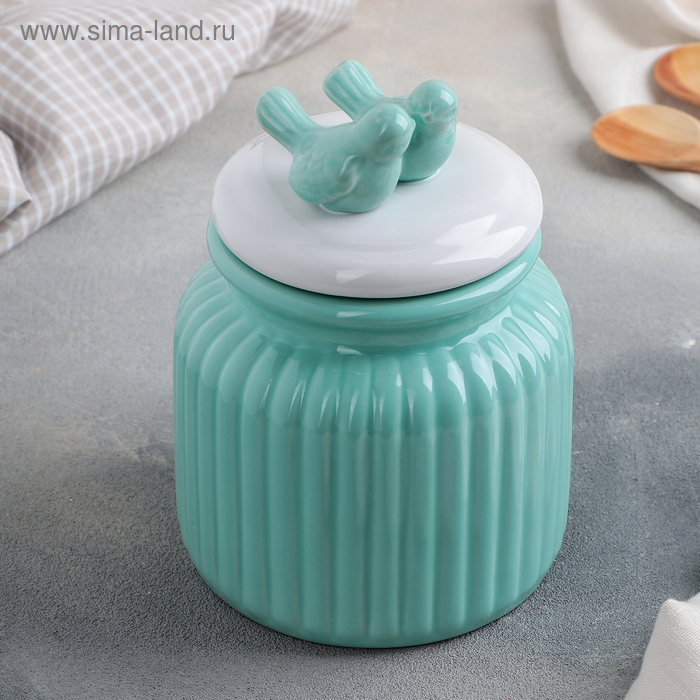 Банка для сыпучих продуктов «Соловушка», 600 мл, 11×16 см, цвет мятный
Банка для сыпучих продуктов «Соловушка», 600 мл, 11×16 см, цвет мятный