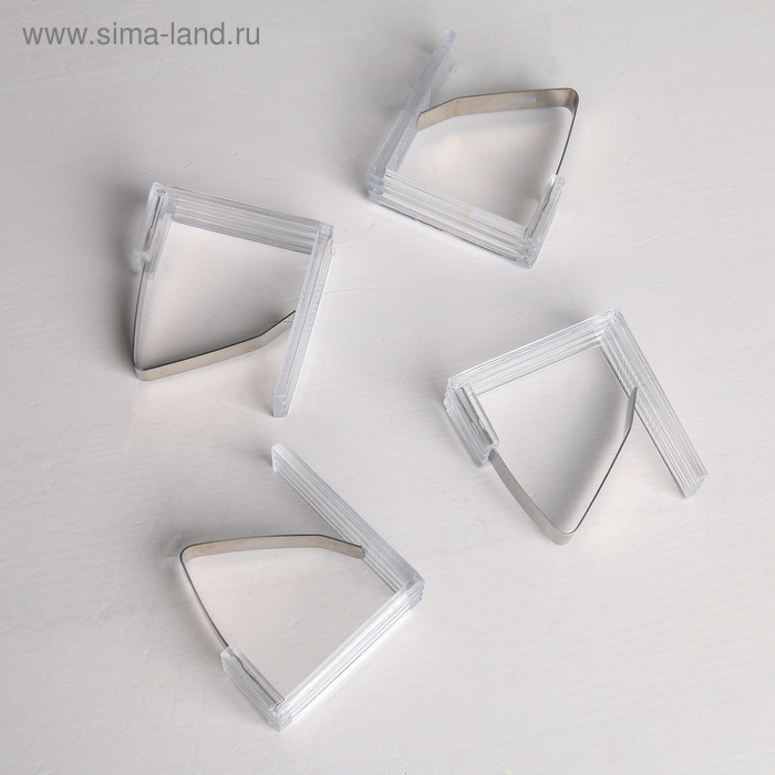 фото Зажимы для скатерти «холдер», 4 шт, цвет микс