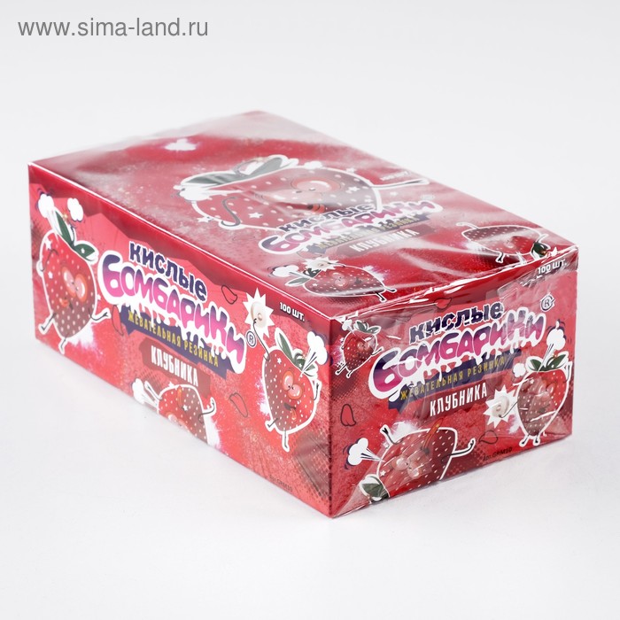 Жевательная резинка "Кислые бомбарики" со вкусом клубники, в шоу-боксе 3,3г
Жевательная резинка "Кислые бомбарики" со вкусом клубники, в шоу-боксе 3,3г