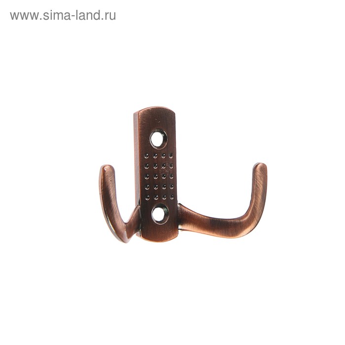 Крючок мебельный двухрожковый, цвет медь
Крючок мебельный двухрожковый, цвет медь
