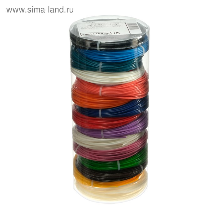 Пластик LuazON ABS-15, для 3Д ручки, 15 цветов по 10 метров, 4 трафарета
Пластик LuazON ABS-15, для 3Д ручки, 15 цветов по 10 метров, 4 трафарета