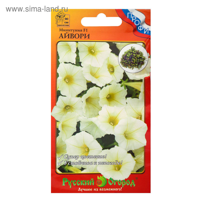 Семена цветов Минитуния "Айвори" F1, 6 шт
Семена цветов Минитуния "Айвори" F1, 6 шт