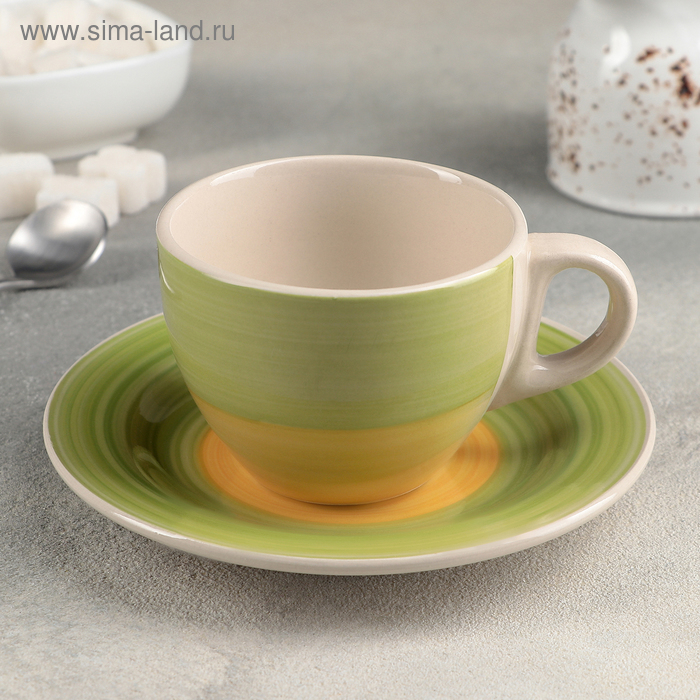 Чайная пара «Зелёный луг», чашка 220 мл, блюдце
Чайная пара «Зелёный луг», чашка 220 мл, блюдце