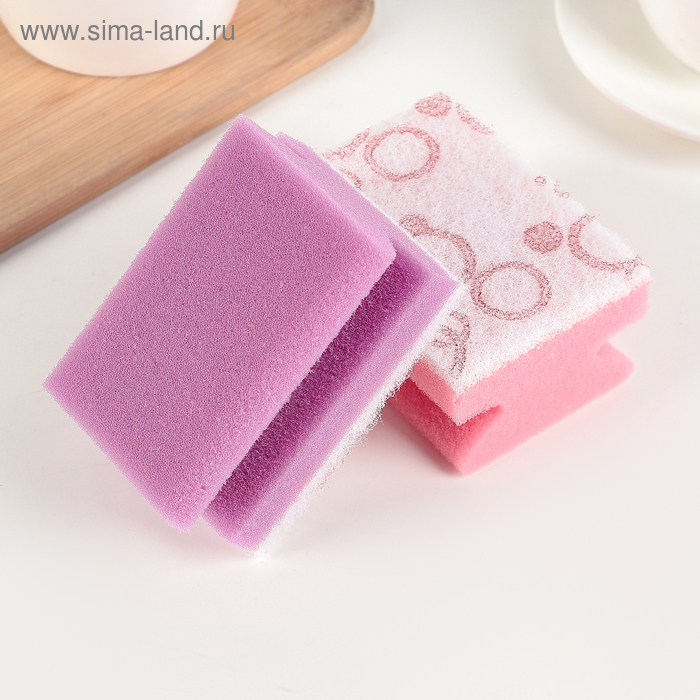 Набор губок кухонных «Сиреневый рассвет», ароматизированные, 2 шт
Набор губок кухонных «Сиреневый рассвет», ароматизированные, 2 шт