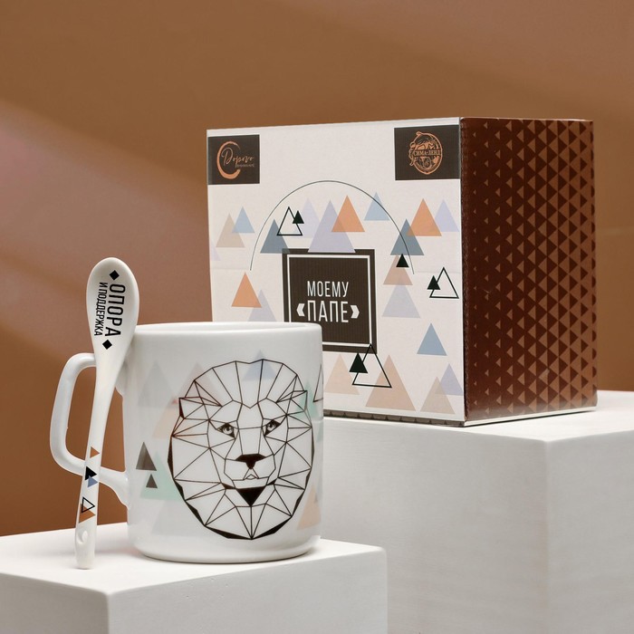 Кружка с ложкой «Отец глава семьи», 350 мл 
Кружка с ложкой «Отец глава семьи», 350 мл