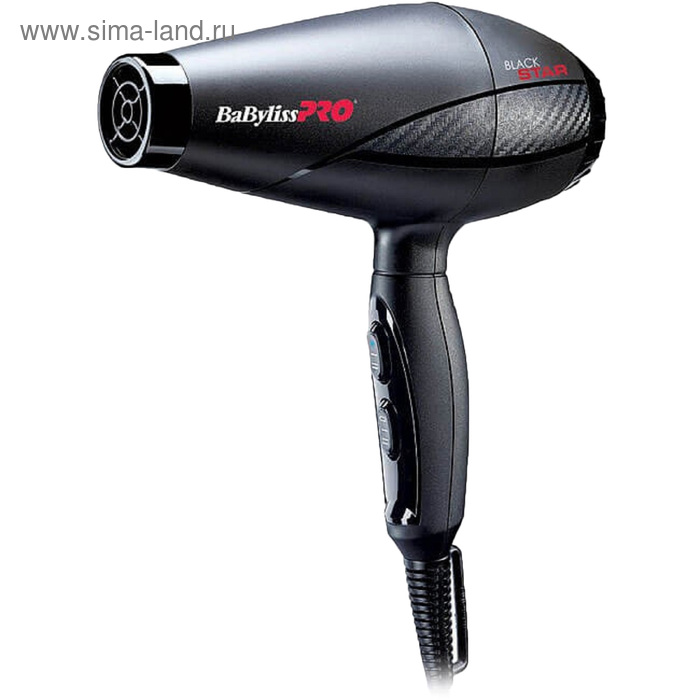 Фен BaByliss BAB6200E Black Star, 2000 Вт, 3 температурных режима, 2 скорости, чёрный
Фен BaByliss BAB6200E Black Star, 2000 Вт, 3 температурных режима, 2 скорости, чёрный