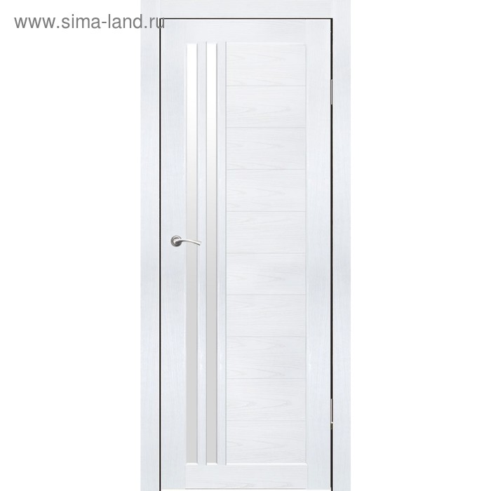 Дверное полотно "Квебек" Ясень белый, белый лакобель 2000х600 
Дверное полотно "Квебек" Ясень белый, белый лакобель 2000х600