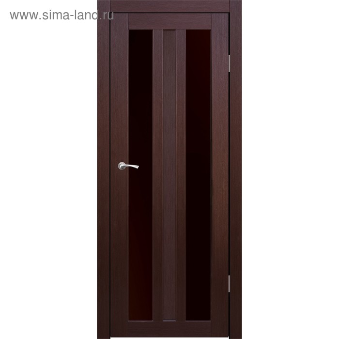 Дверное полотно "Монреаль 2" Каштан, черный лакобель 2000x700 
Дверное полотно "Монреаль 2" Каштан, черный лакобель 2000x700