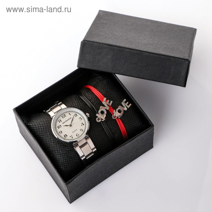 Подарочный набор 2 в 1 "Мараньян": наручные часы и браслет
Подарочный набор 2 в 1 "Мараньян": наручные часы и браслет