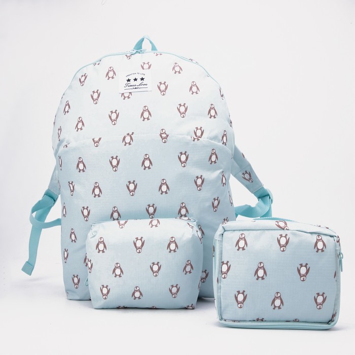 Рюкзак молодёжный, складной, отдел на молнии, наружный карман, цвет голубой 
Рюкзак молодёжный, складной, отдел на молнии, наружный карман, цвет голубой