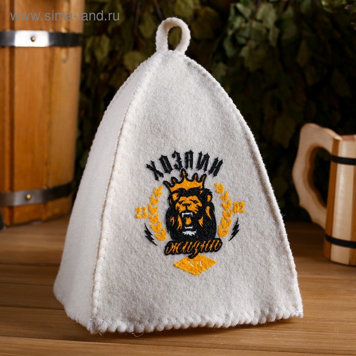Шапка для бани с шелкографией "Хозяин жизни"
Шапка для бани с шелкографией "Хозяин жизни"