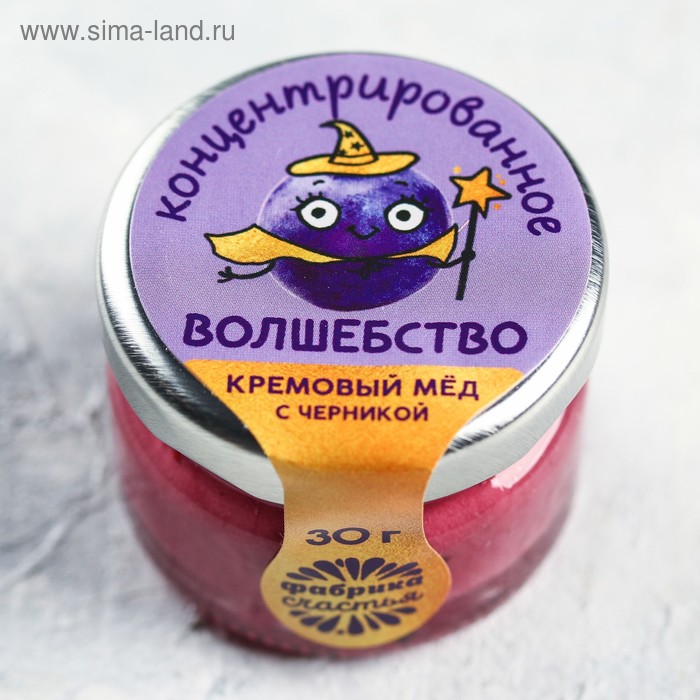Крем-мёд «Концентрат», в банке, с черникой, 30 г.
Крем-мёд «Концентрат», в банке, с черникой, 30 г.