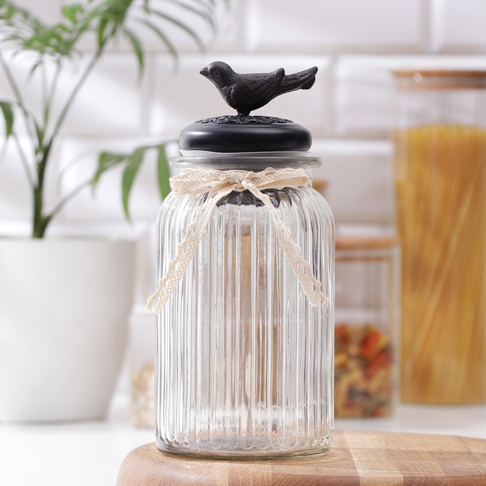 Банка для сыпучих продуктов «Винтажная птица», 1 л
Банка для сыпучих продуктов «Винтажная птица», 1 л