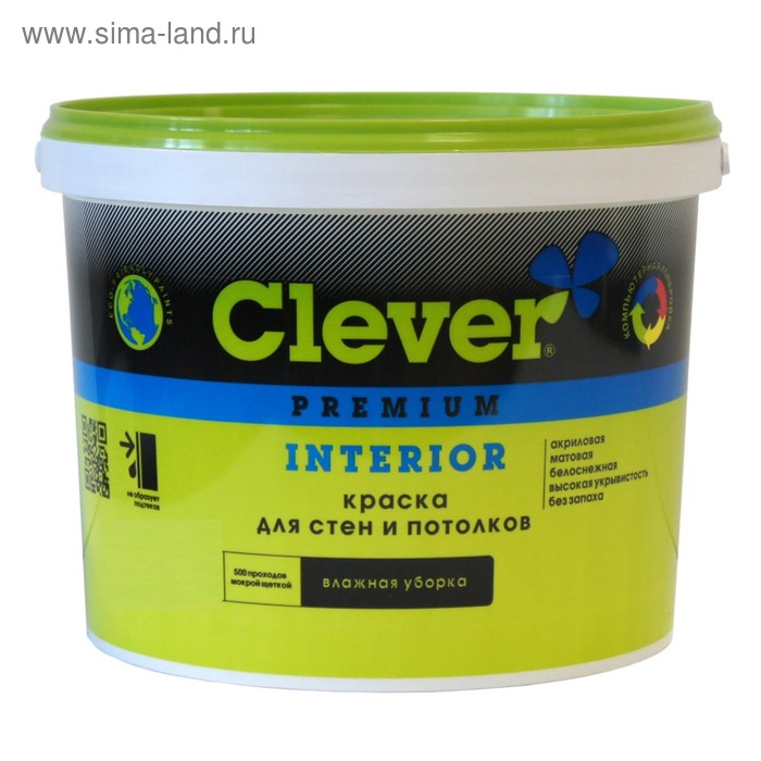 Краска акриловая для стен и потолков INTERIOR, База А, 9л
Краска акриловая для стен и потолков INTERIOR, База А, 9л