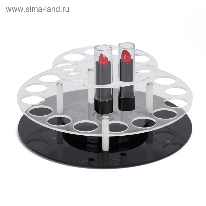 Подставка под помады двухъярусная, 24 места, оргстекло 2 мм, 20*20*9 см, цвет чёрный
Подставка под помады двухъярусная, 24 места, оргстекло 2 мм, 20*20*9 см, цвет чёрный
