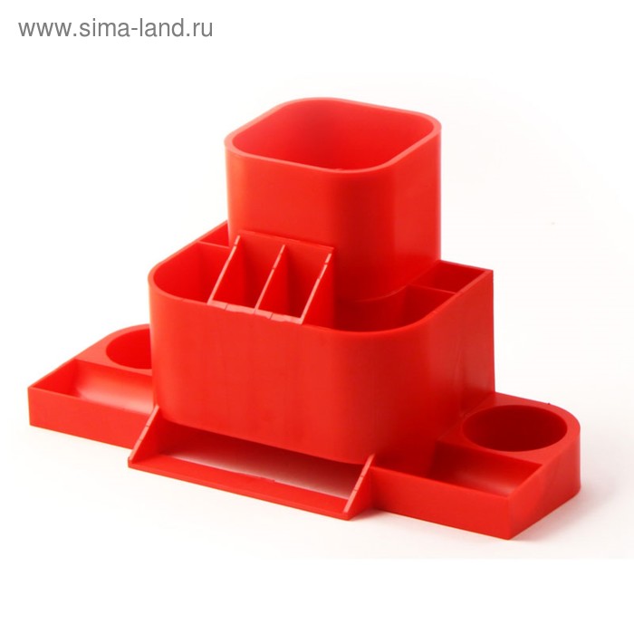 фото Органайзер настольный "башня" красный