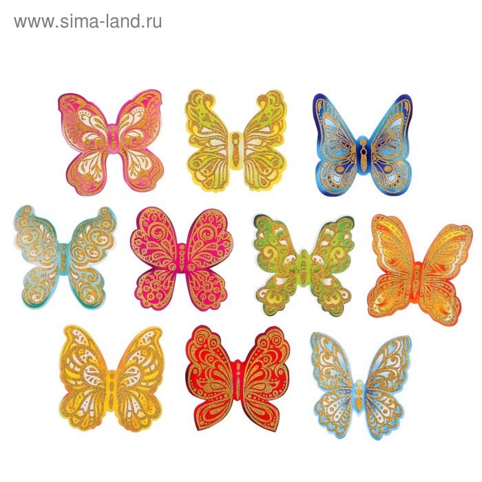 Набор украшений на скотче "Бабочки" глиттер, 10 шт., 10 х 10 см
Набор украшений на скотче "Бабочки" глиттер, 10 шт., 10 х 10 см