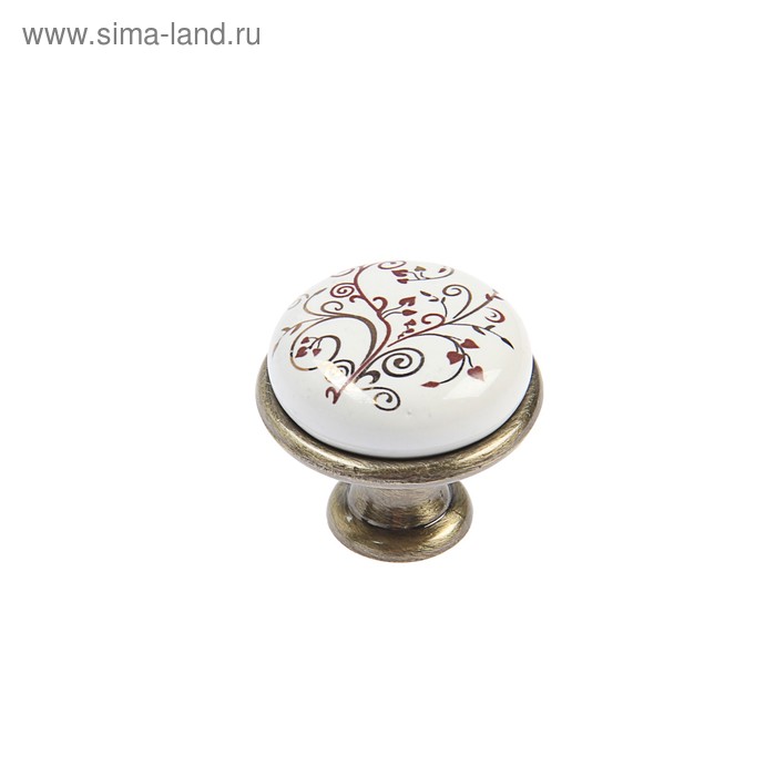 Ручка-кнопка с фарфором KF01-04, бронза
Ручка-кнопка с фарфором KF01-04, бронза