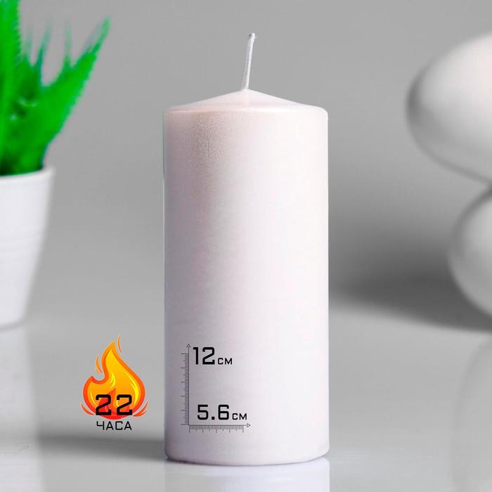Свеча - цилиндр парафиновая, лакированная, белый перламутр, 5,6×12 см
Свеча - цилиндр парафиновая, лакированная, белый перламутр, 5,6×12 см