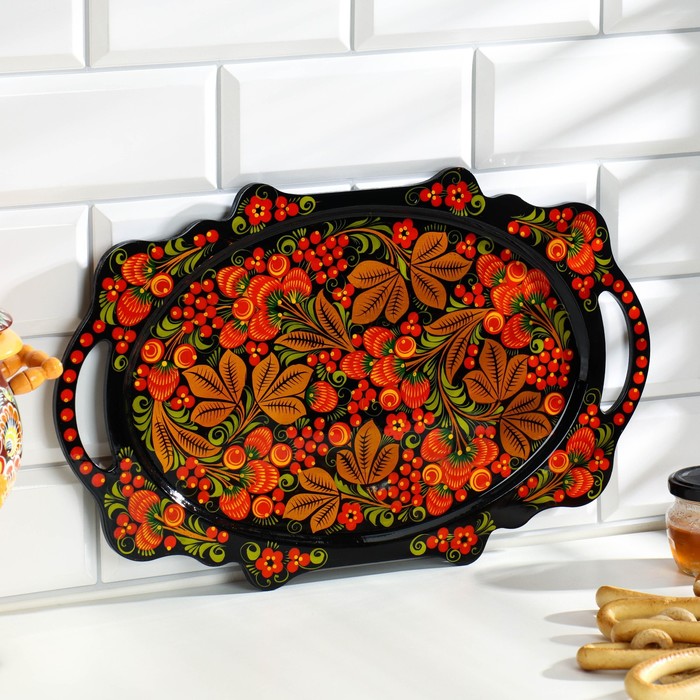 Поднос "Ягодка", 40х25 см, хохлома
Поднос "Ягодка", 40х25 см, хохлома