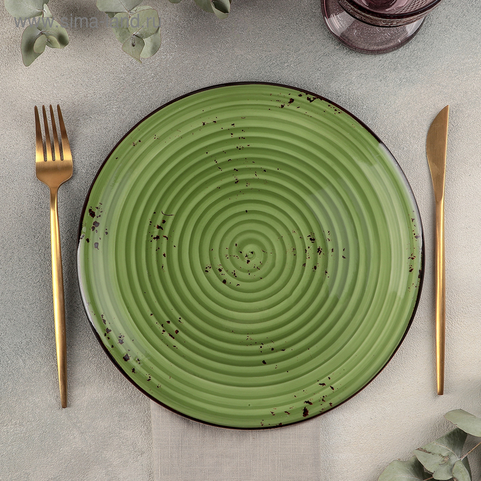 Тарелка обеденная «Бризе», d=25 см, цвет зелёный
Тарелка обеденная «Бризе», d=25 см, цвет зелёный