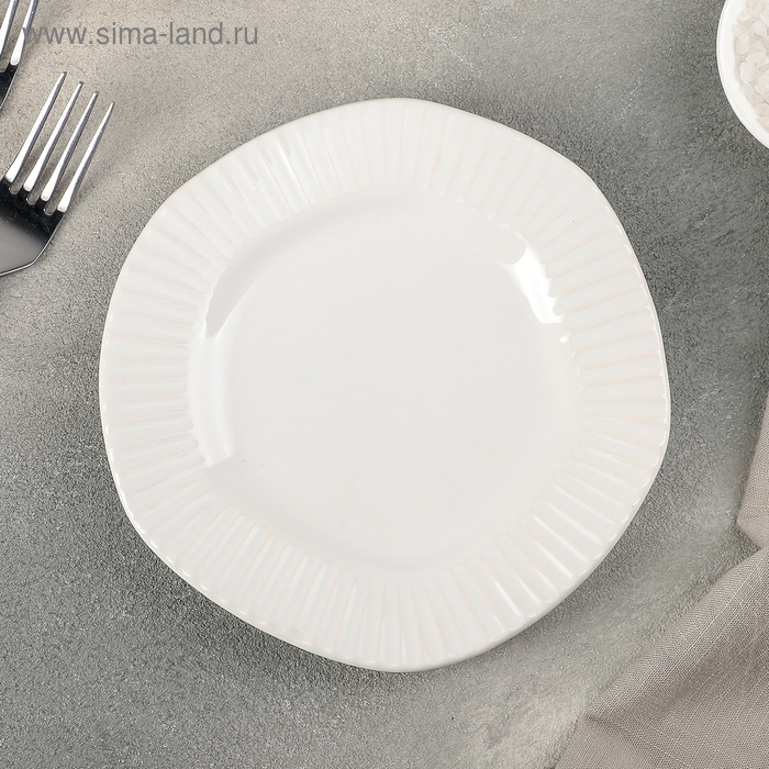 фото Тарелка пирожковая "антик" 16,5х2 см, цвет белый edessa mutfak