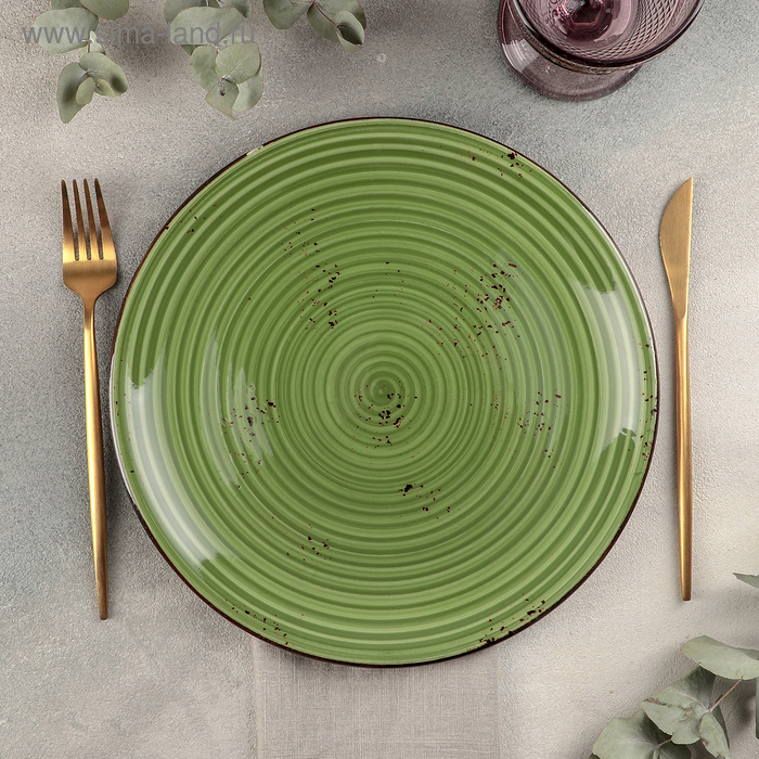 Тарелка обеденная «Бризе», d=27 см, цвет зелёный
Тарелка обеденная «Бризе», d=27 см, цвет зелёный