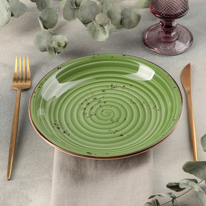 Тарелка глубокая «Бризе», 500 мл, d=21 см, цвет зелёный
Тарелка глубокая «Бризе», 500 мл, d=21 см, цвет зелёный