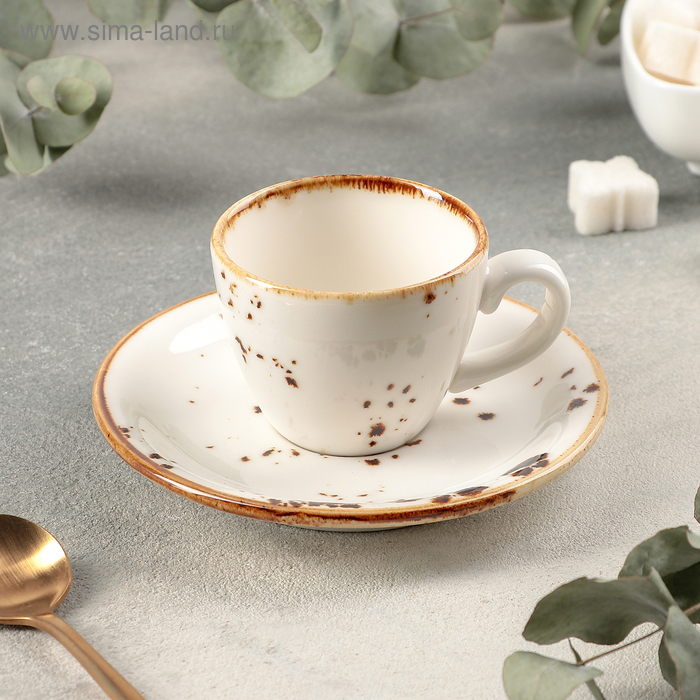 Кофейная пара «Элиганс», чашка 75 мл, блюдце d=12 см, цвет белый
Кофейная пара «Элиганс», чашка 75 мл, блюдце d=12 см, цвет белый