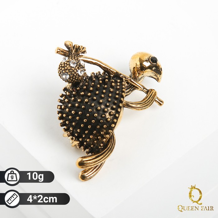 Брошь "Черепашка", цвет белый в чернёном золоте
Брошь "Черепашка", цвет белый в чернёном золоте