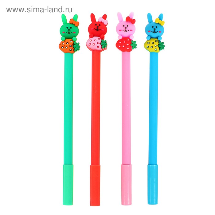 Ручка гелевая-прикол МИКС Зайка с клубничкой
Ручка гелевая-прикол МИКС Зайка с клубничкой