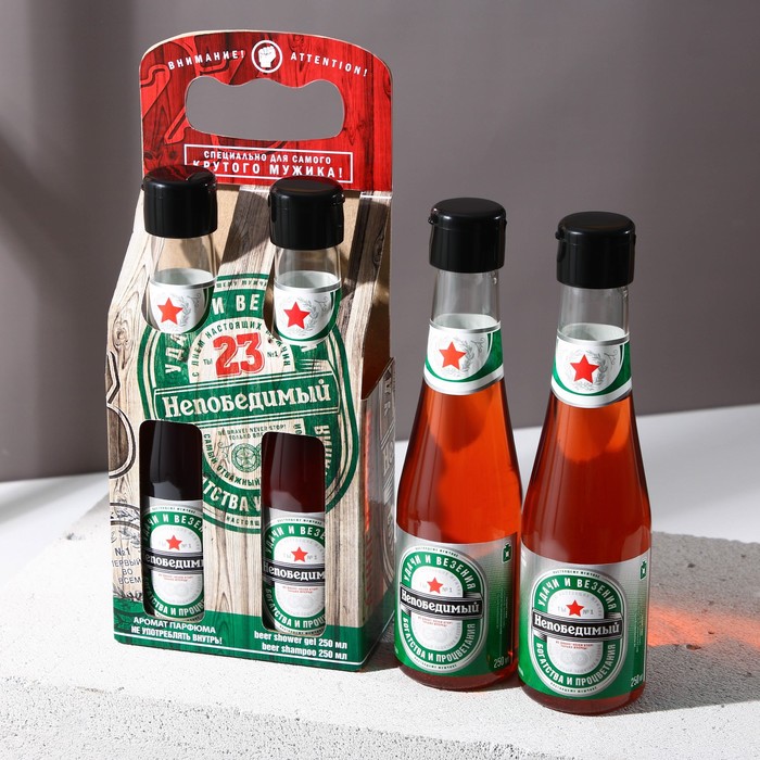 Набор "Непобедимый": шампунь для всех типов волос, 250 мл; гель для душа во флаконе пиво, мужской парфюм, 250 мл
Набор "Непобедимый": шампунь для всех типов волос, 250 мл; гель для душа во флаконе пиво, мужской парфюм, 250 мл