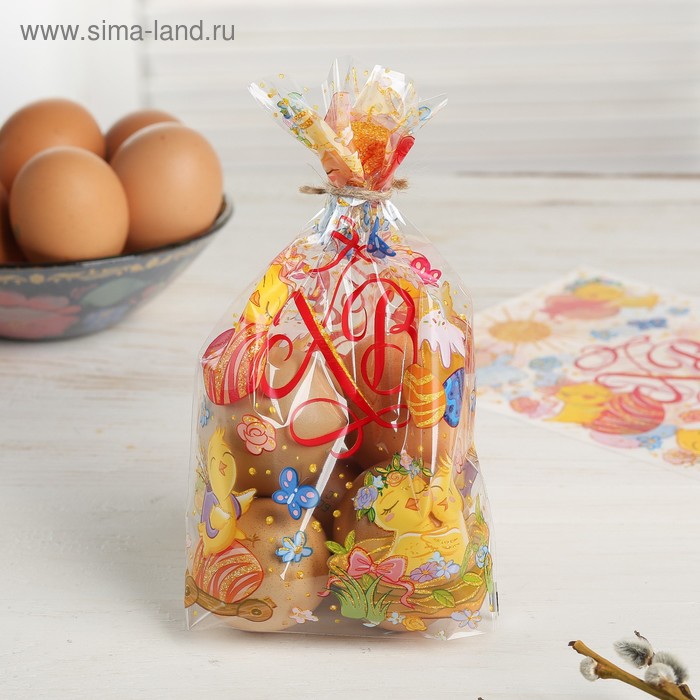 Пасхальный пакет с термонаклейкой «ХВ», 14.5 × 20 см
Пасхальный пакет с термонаклейкой «ХВ», 14.5 × 20 см