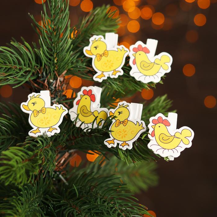 Прищепки декоративные «Курочки и утята» набор 6 шт.
Прищепки декоративные «Курочки и утята» набор 6 шт.