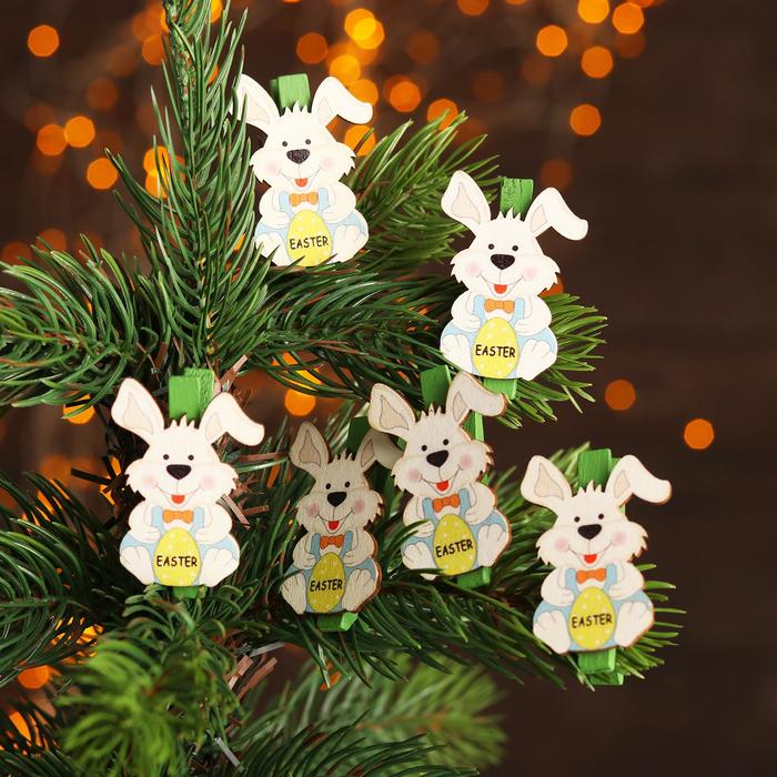 Прищепки декоративные «Пасхальные зайчата» набор 6 шт.
Прищепки декоративные «Пасхальные зайчата» набор 6 шт.