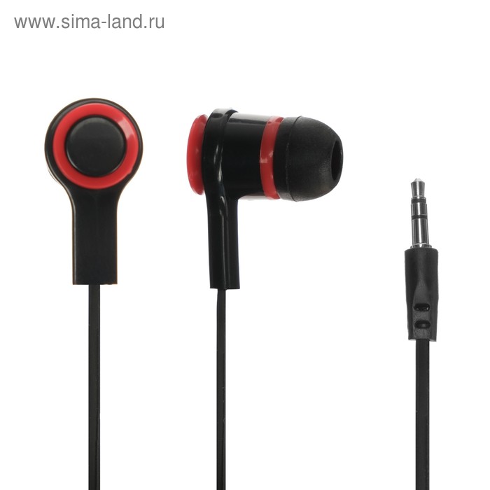 Наушники LuazON LN-5, вакуумные, чёрно-красные
Наушники LuazON LN-5, вакуумные, чёрно-красные