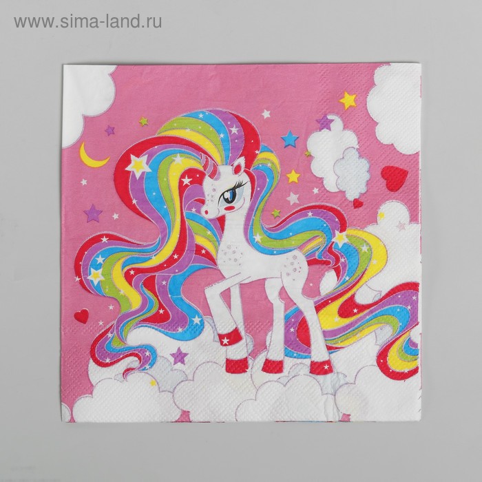 Салфетки бумажные «Единорог в облаках», 33х33 см, набор 20 шт.
Салфетки бумажные «Единорог в облаках», 33х33 см, набор 20 шт.
