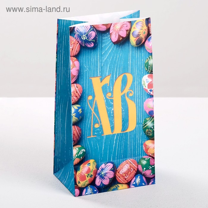 Пакет подарочный без ручек «ХВ», 10 × 19,5 × 7 см 
Пакет подарочный без ручек «ХВ», 10 × 19,5 × 7 см