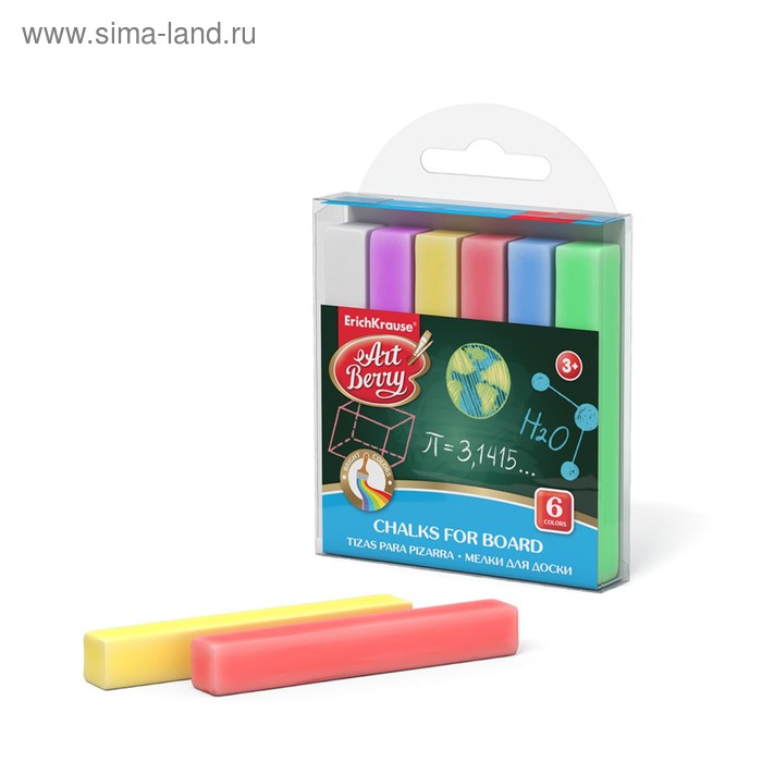 Мелки цветные ErichKrause Artberry, в наборе 6 штук, квадратные
Мелки цветные ErichKrause Artberry, в наборе 6 штук, квадратные