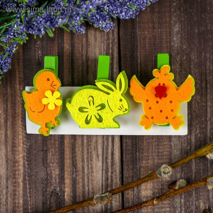 Прищепки в наборе «Пасхальный набор» 3 шт., 1.5 × 10 × 5 см
Прищепки в наборе «Пасхальный набор» 3 шт., 1.5 × 10 × 5 см
