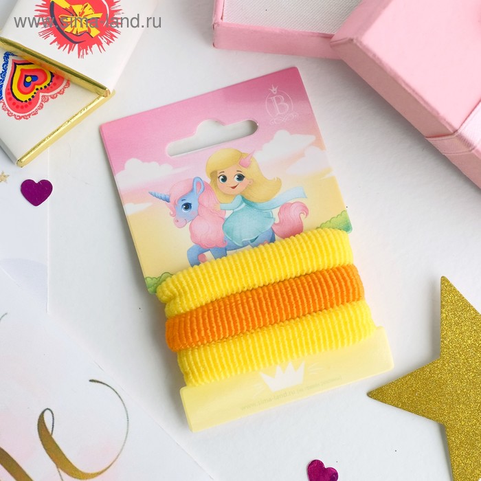 Резинка для волос "Василиса" (набор 3 шт) 5,5 см, жёлтый, оранжевый
Резинка для волос "Василиса" (набор 3 шт) 5,5 см, жёлтый, оранжевый