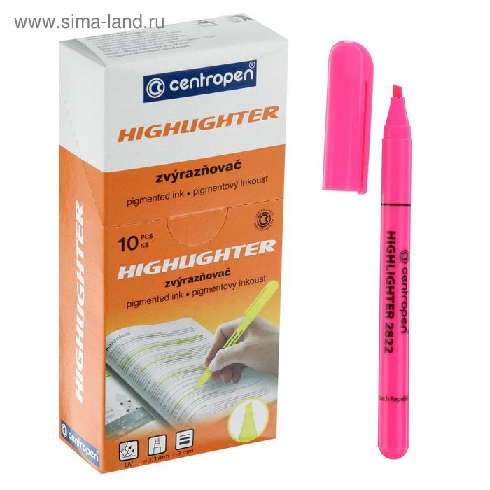 Маркер текстовыделитель, Centropen 2822, 3.0 мм диаметр, 1.8 мм линия письма, флуоресцентный, розовый
Маркер текстовыделитель, Centropen 2822, 3.0 мм диаметр, 1.8 мм линия письма, флуоресцентный, розовый